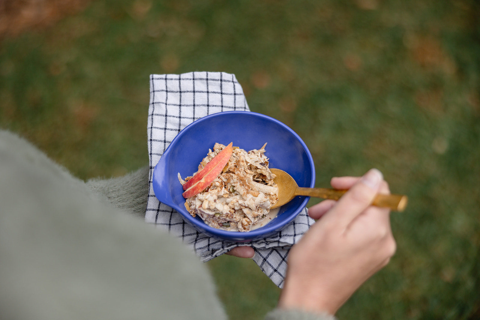 Bircher bowl on an autumn morning