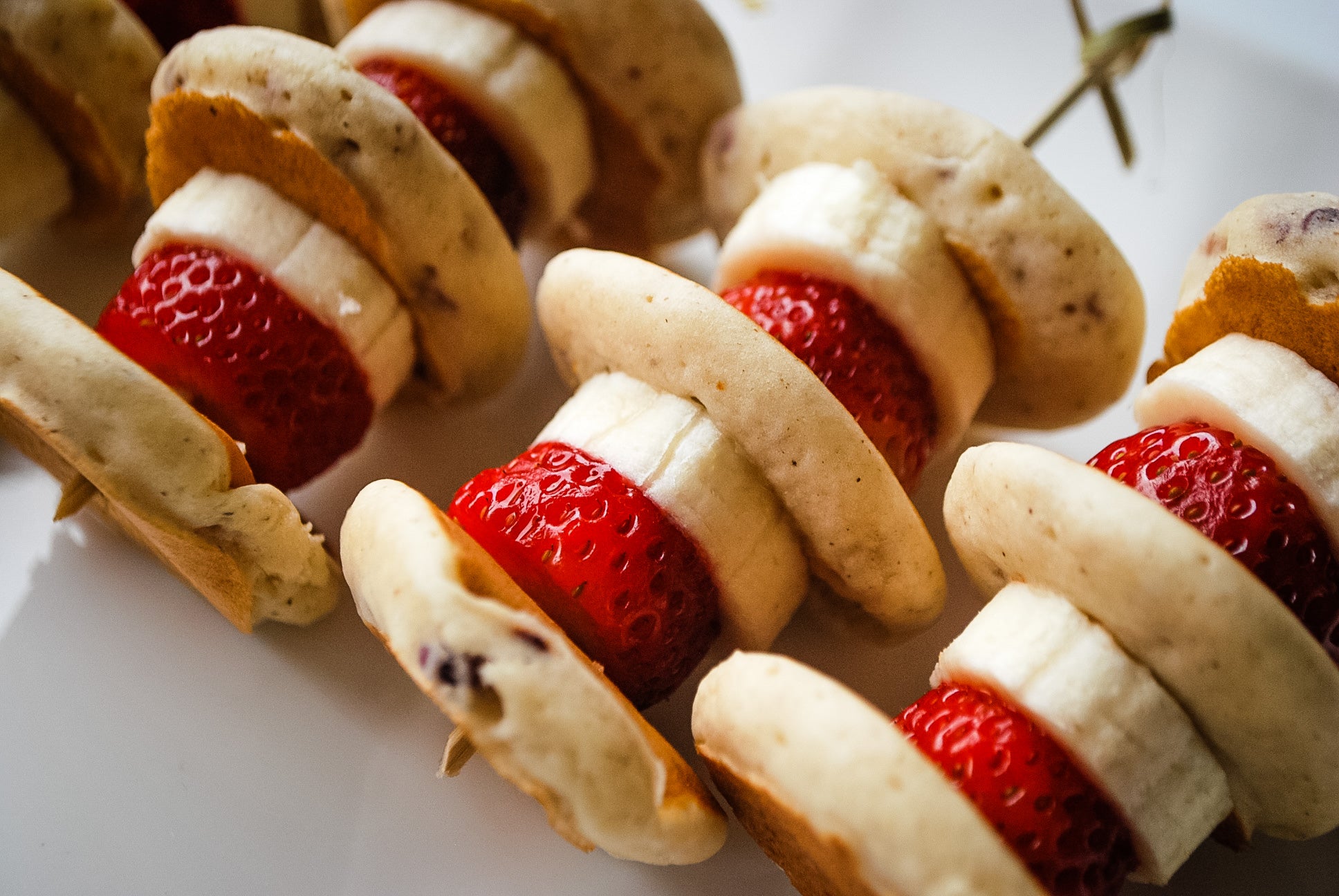 Mini Pancake Skewers with Fruit